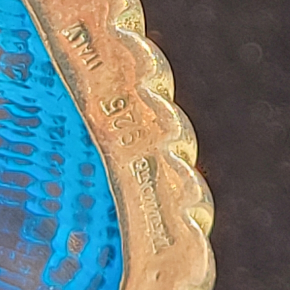 Tagliamonte Venetian cameo conch shell shape earrings beautiful blue in sterling - Picture 3 of 8